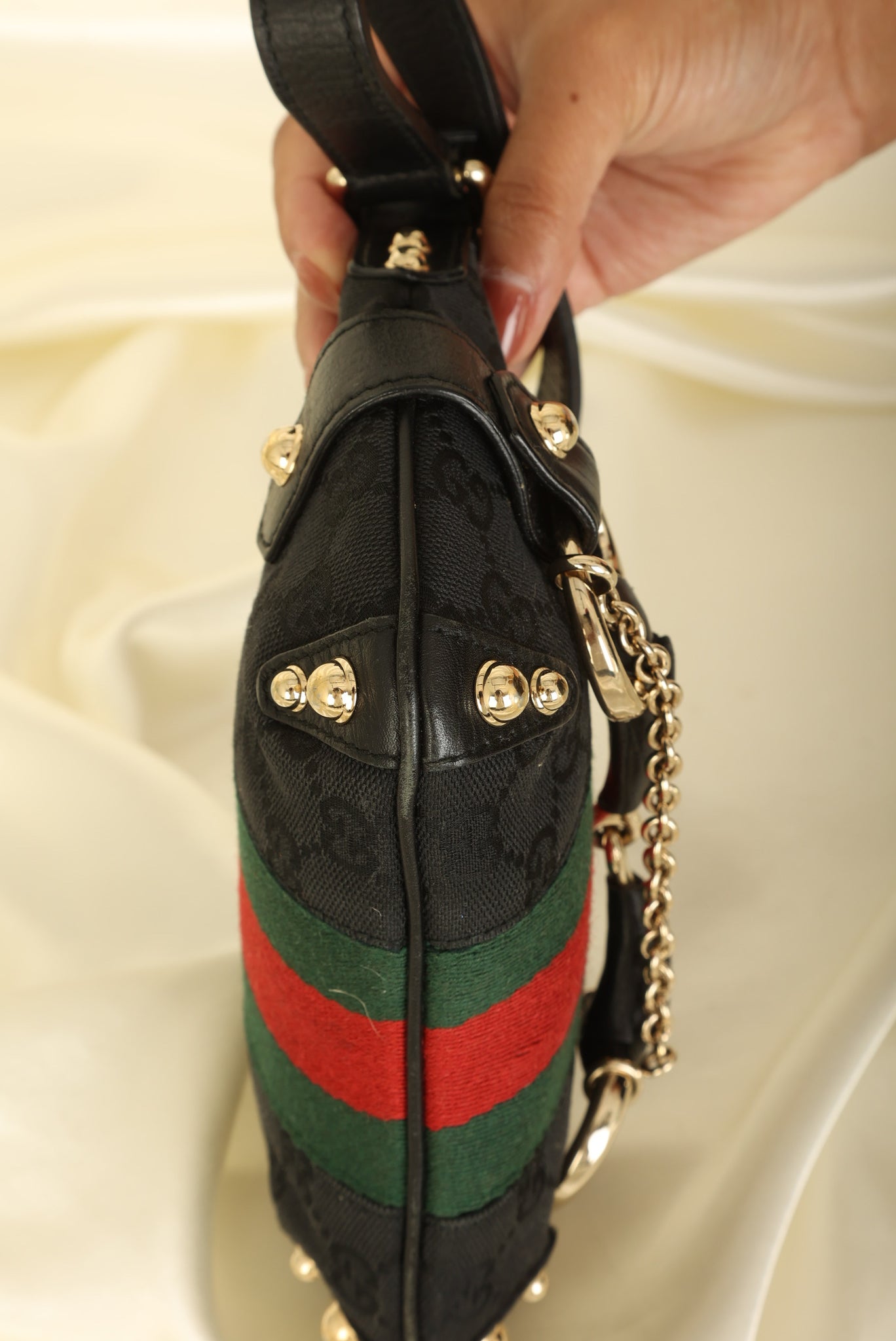 Gucci Monogram Horsebit Pochette