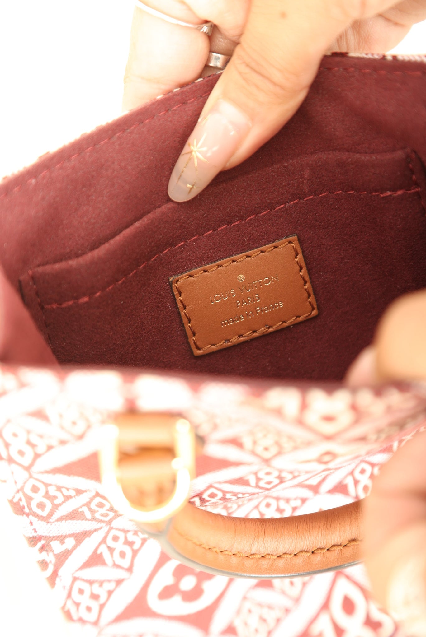 Louis Vuitton Bordeaux Monogram Jacquard Petit Sac Plat Handbag