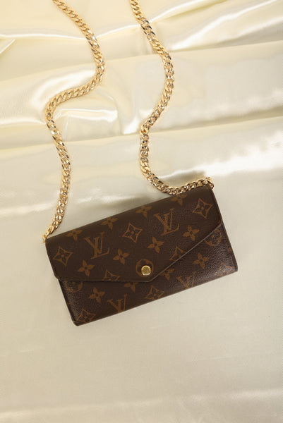 Louis Vuitton Félicie Chain Wallet in Monogram with Custom Made