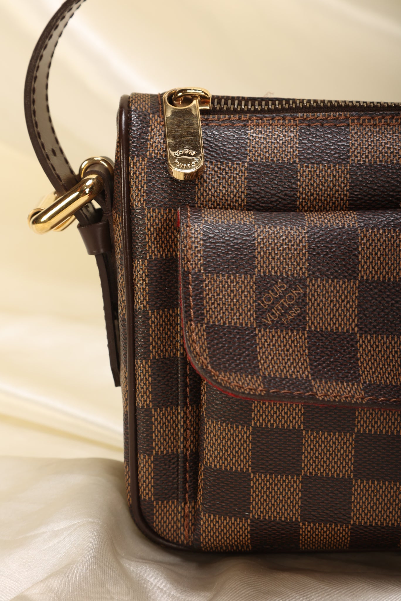 Louis Vuitton Damier Ebene Buckle Shoulder Bag – SFN