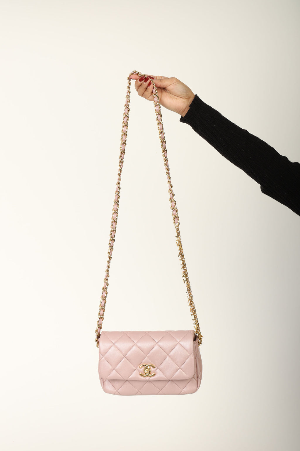 Chanel 24C Iridescent Lambskin Charm Flap Bag