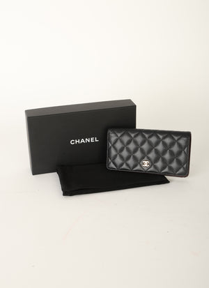 Chanel 2014 Caviar Wallet with Chain