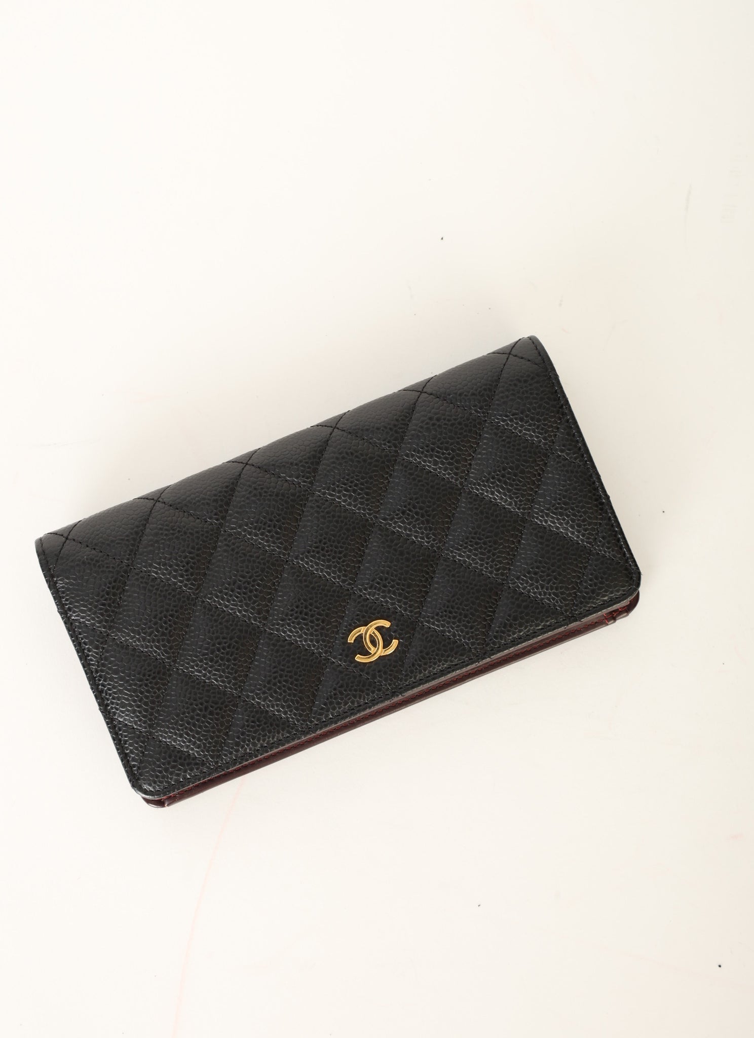 Chanel 2014 Caviar Wallet with Chain