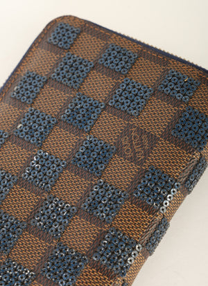 Limited Edition Louis Vuitton Sequin Damier Ebene Zip Wallet