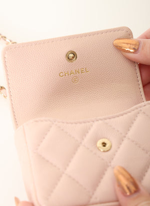 Chanel 2021 Caviar Iridescent Micro Bag