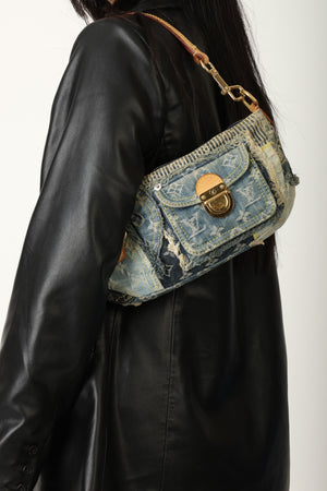 Rare Louis Vuitton Denim Patchwork Bag