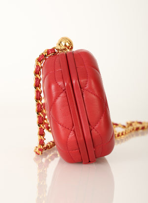 Rare Chanel 1994 Lambskin Octagon Mini Bag