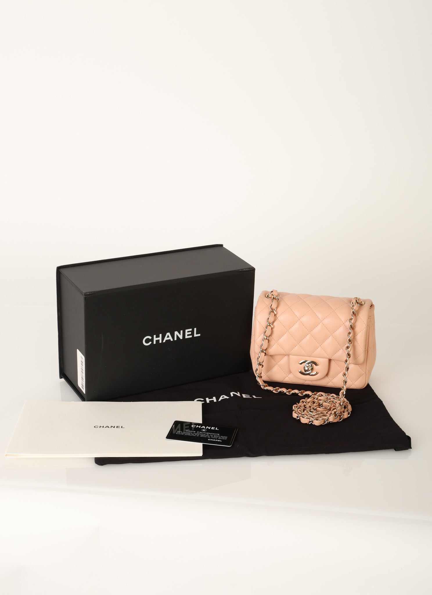 Chanel 2021 Lambskin Mini Square Flap