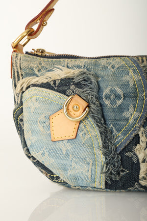 Rare Louis Vuitton Denim Patchwork Bag