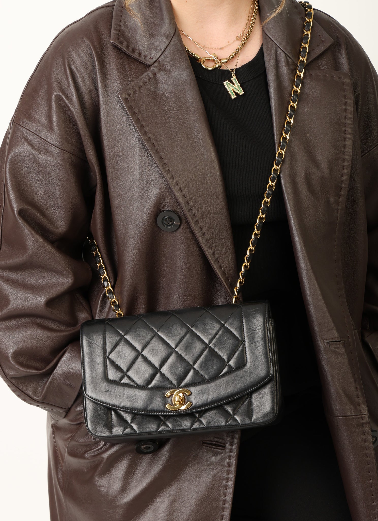 Chanel 1991 Lambskin Diana Flap Bag