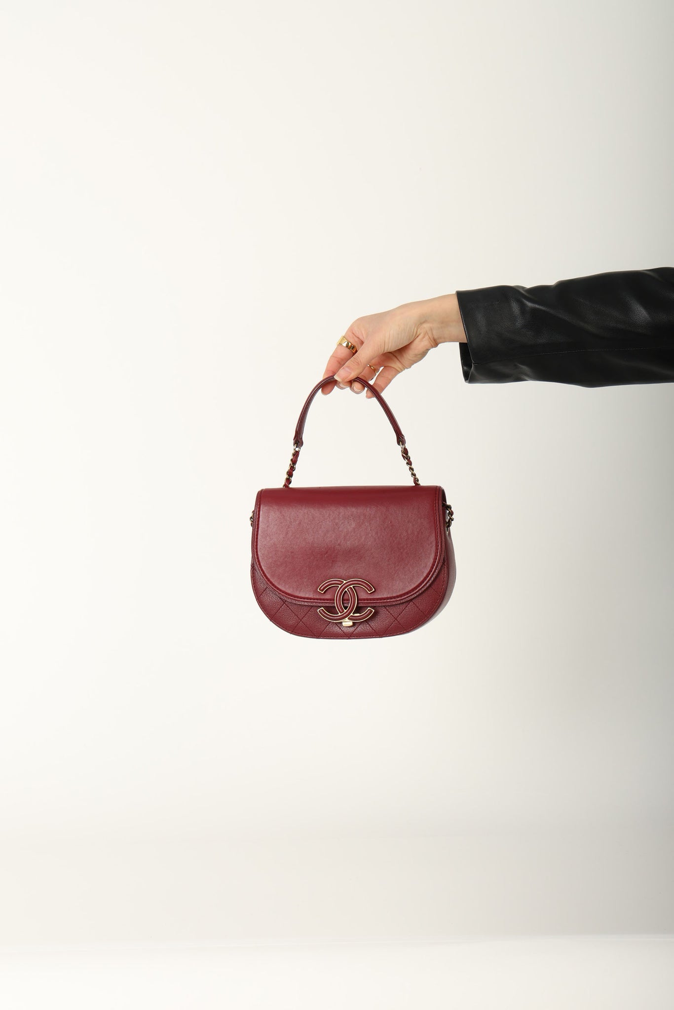 Chanel 2017 Calfskin Coco Curve Flap Bag