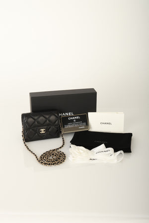 Chanel 2020 Lambskin Cardholder on Chain