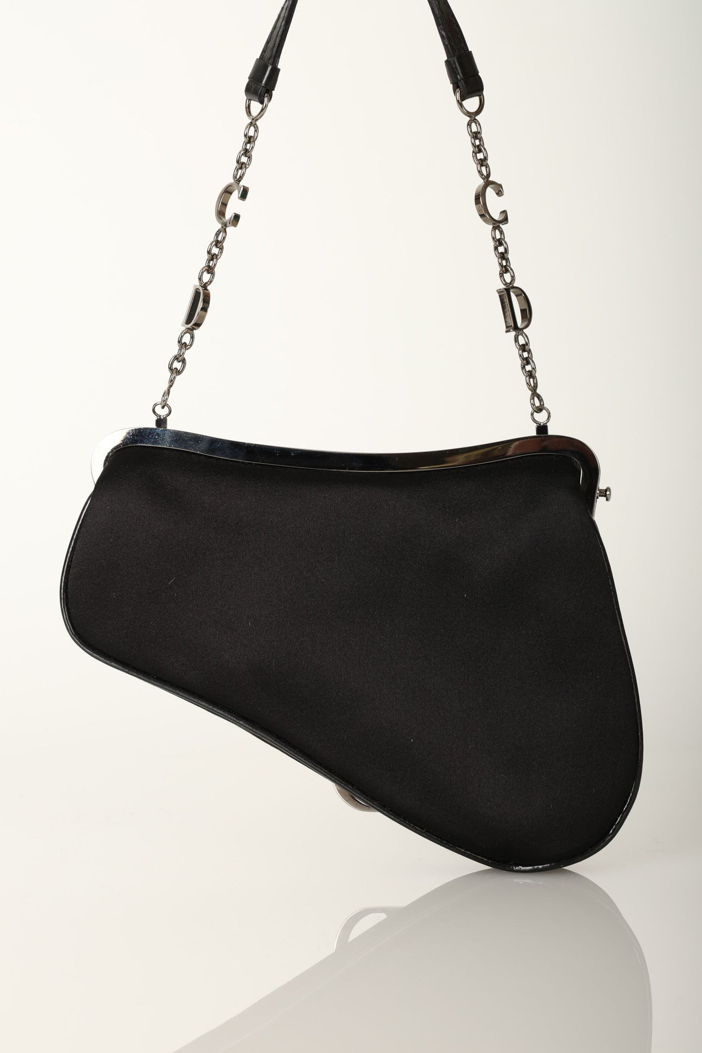 Rare Dior Satin Charm Mini Saddle Bag