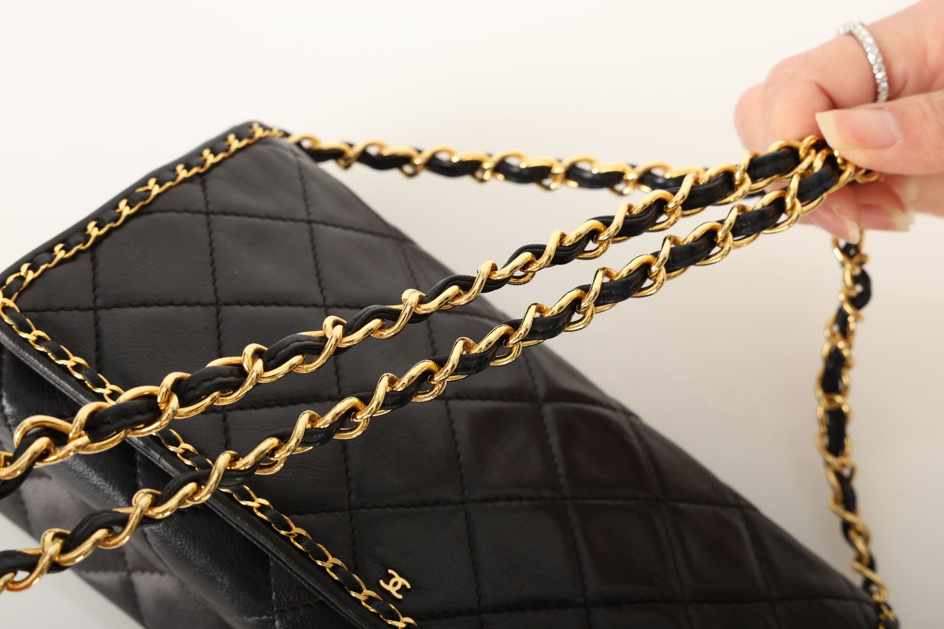 Ultra-Rare Chanel 1986 Lambskin Chain Flap Bag