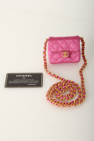Chanel 1989 Satin Micro Flap Crossbody