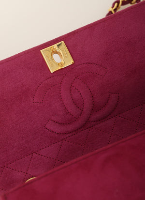 Chanel 1989 Suede Trapezoid Flap