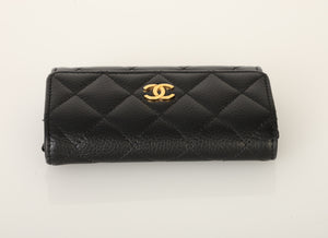 Chanel 2015 Caviar Cardholder w/ Chain