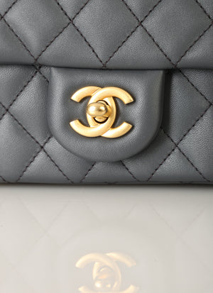 Chanel 2023 Lambskin Pearl Crush Mini Square Flap