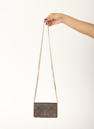 Louis Vuitton Monogram Short Wallet w/ Chain
