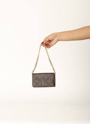 Louis Vuitton Monogram Short Wallet w/ Chain