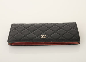 Chanel 2006 Lambskin Long Wallet w/ Chain