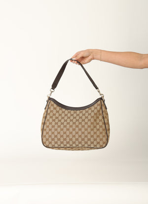 Gucci Canvas Monogram Shoulder Bag