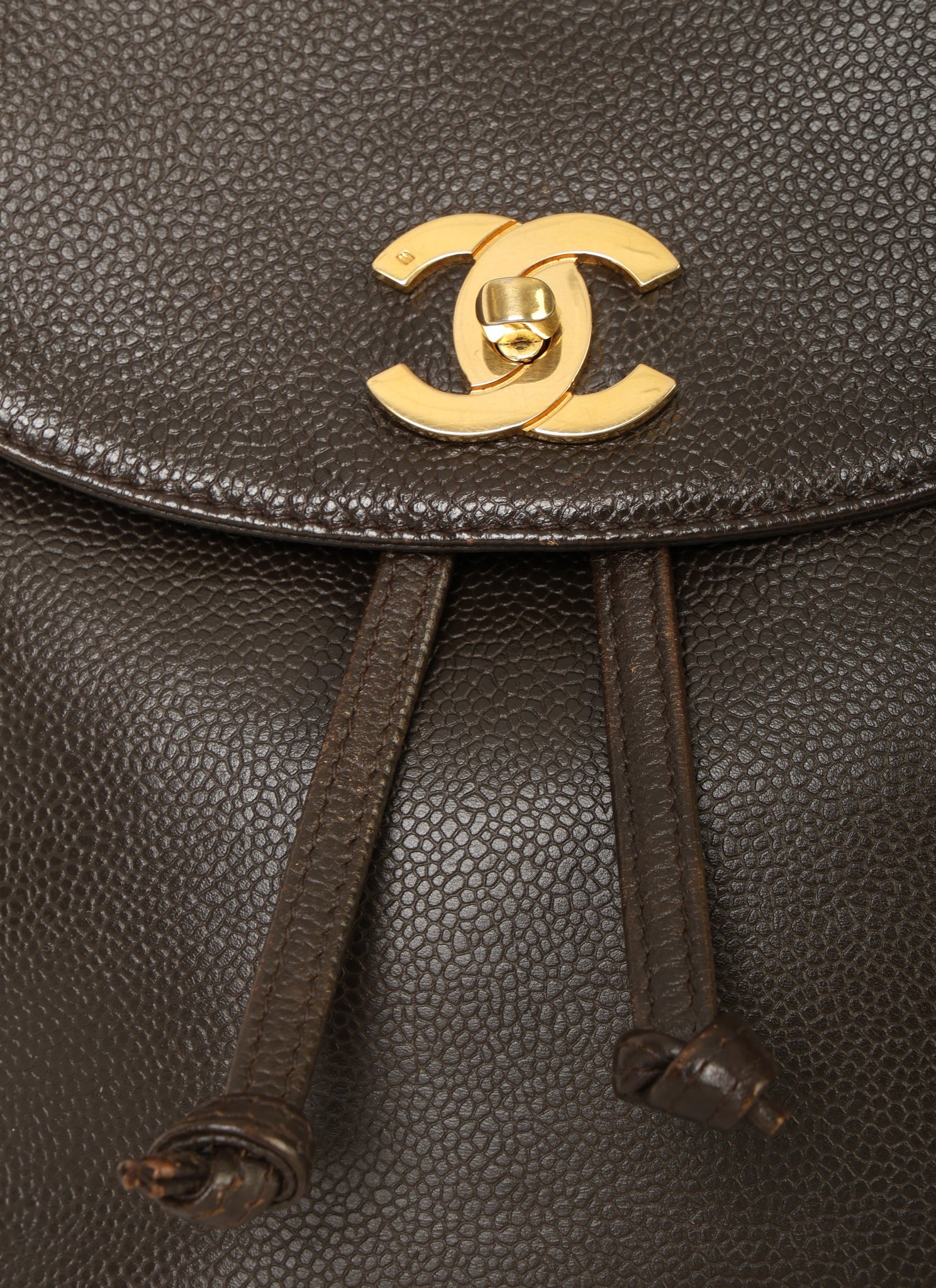 Chanel Caviar Turnlock Backpack