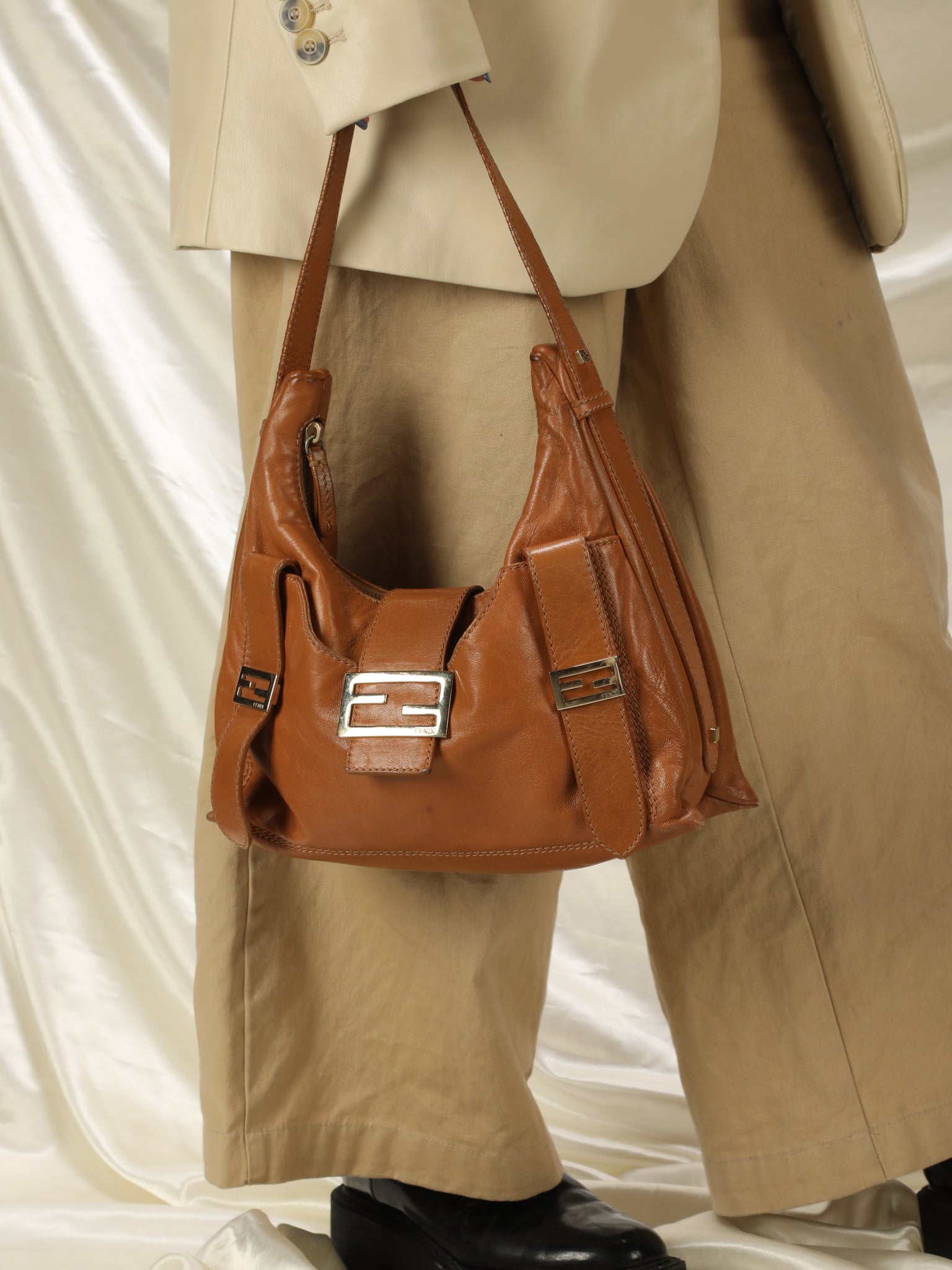Fendi Leather Hobo Bag