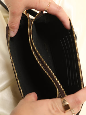 LV double zipper wallet