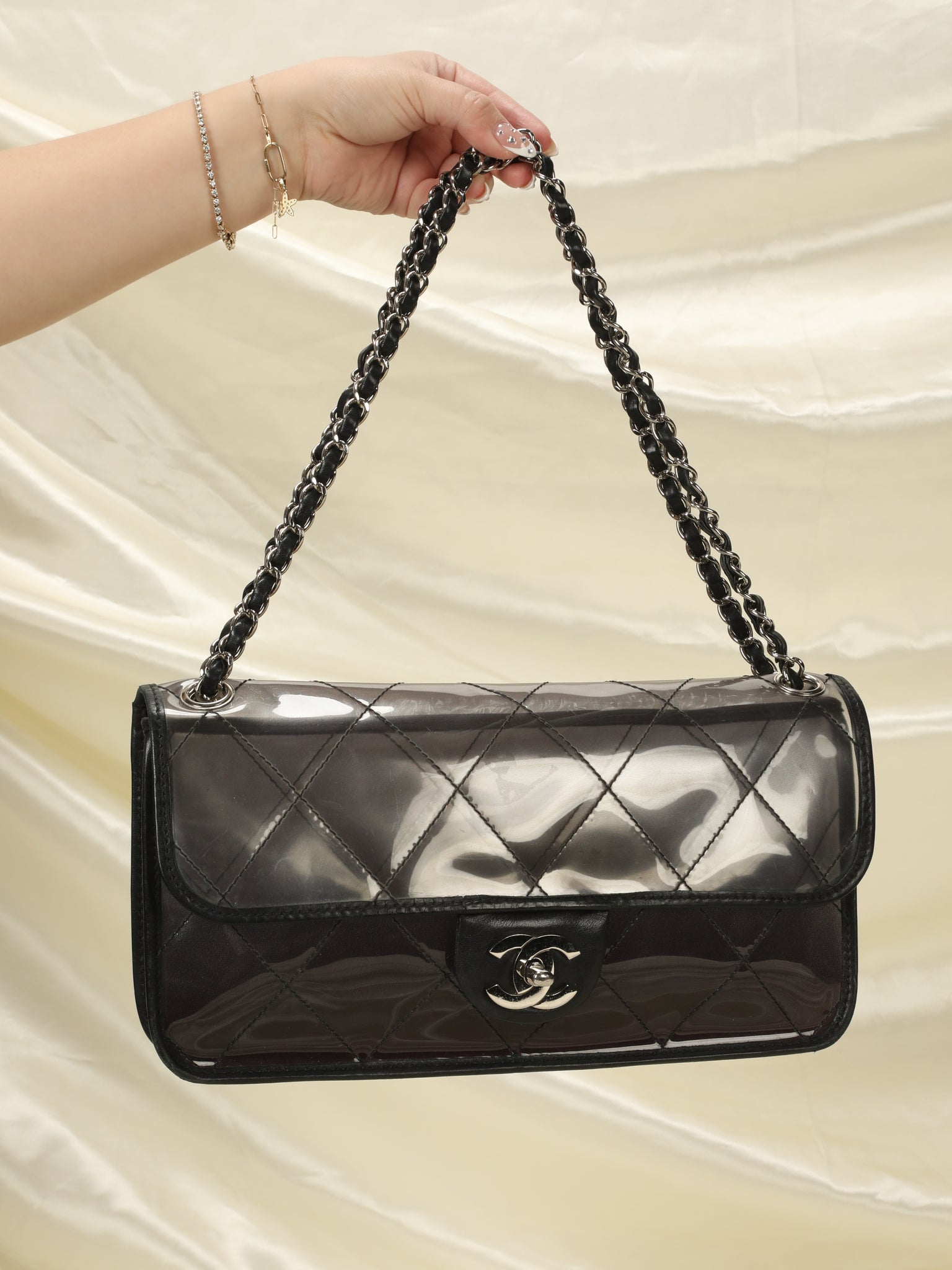 Rare Chanel Ombre Transparent Flap Bag