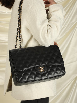 Chanel Caviar Jumbo Single Flap Bag
