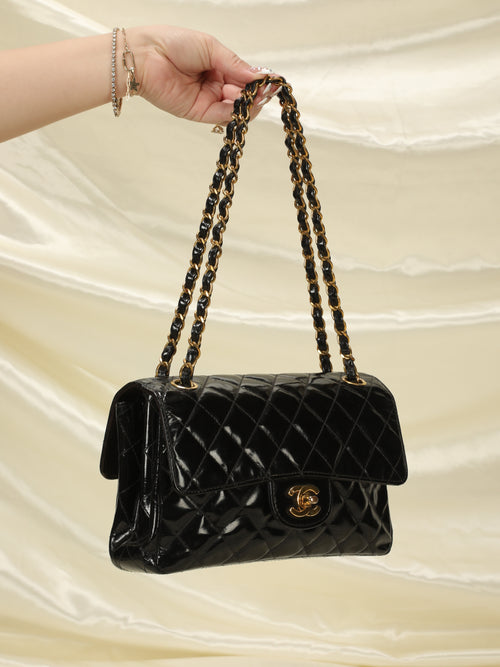 Limited Edition Chanel Crochet & Patent Double Bag – SFN