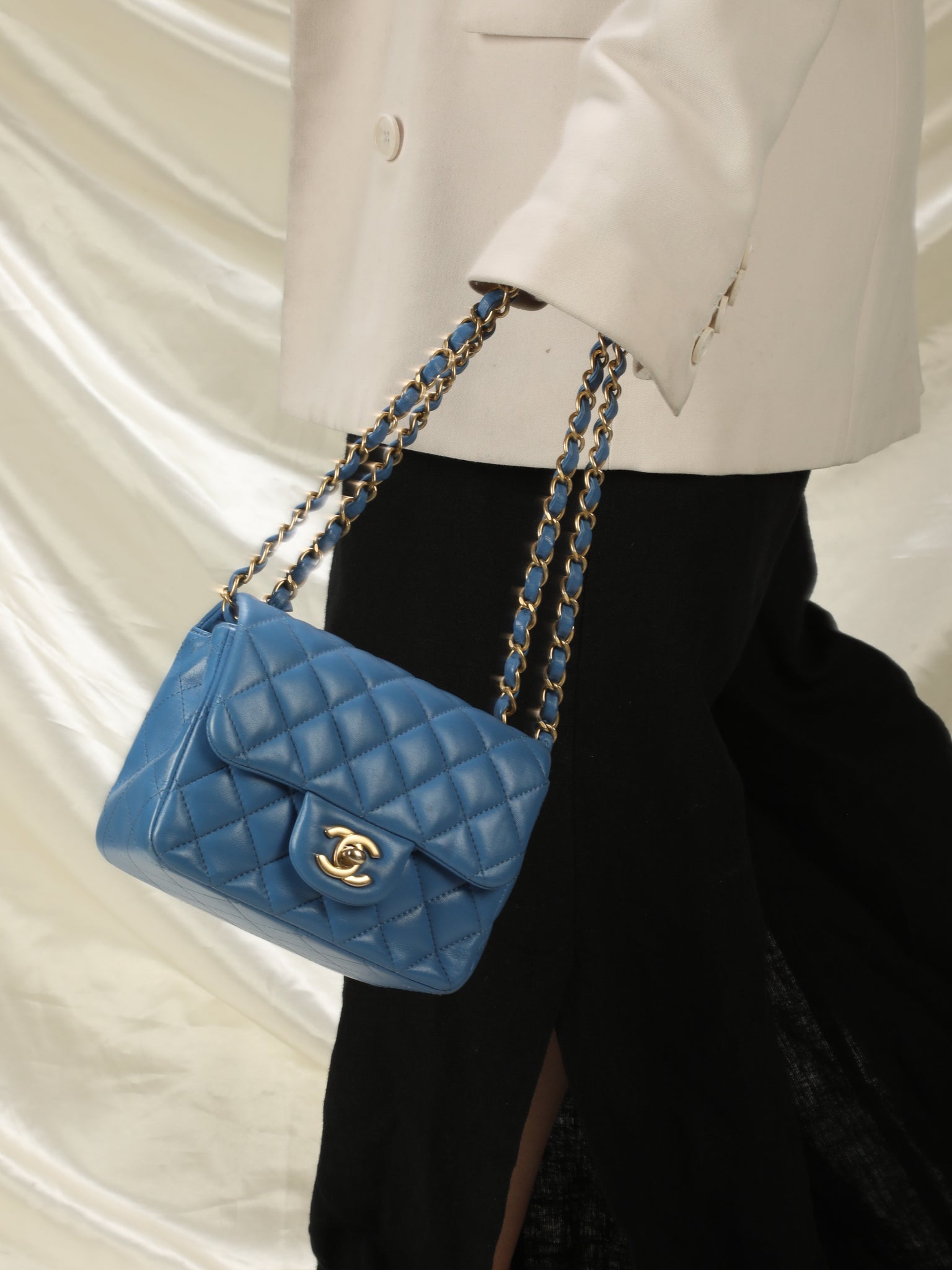 Chanel Lambskin Periwinkle Quilted Mini Bag