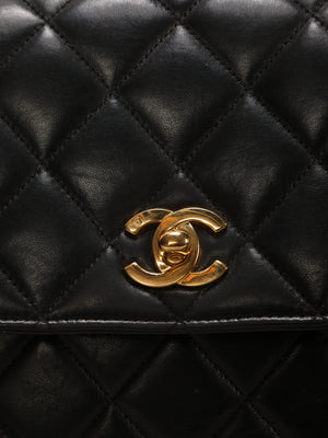 Chanel Lambskin Turnlock Shoulder Bag