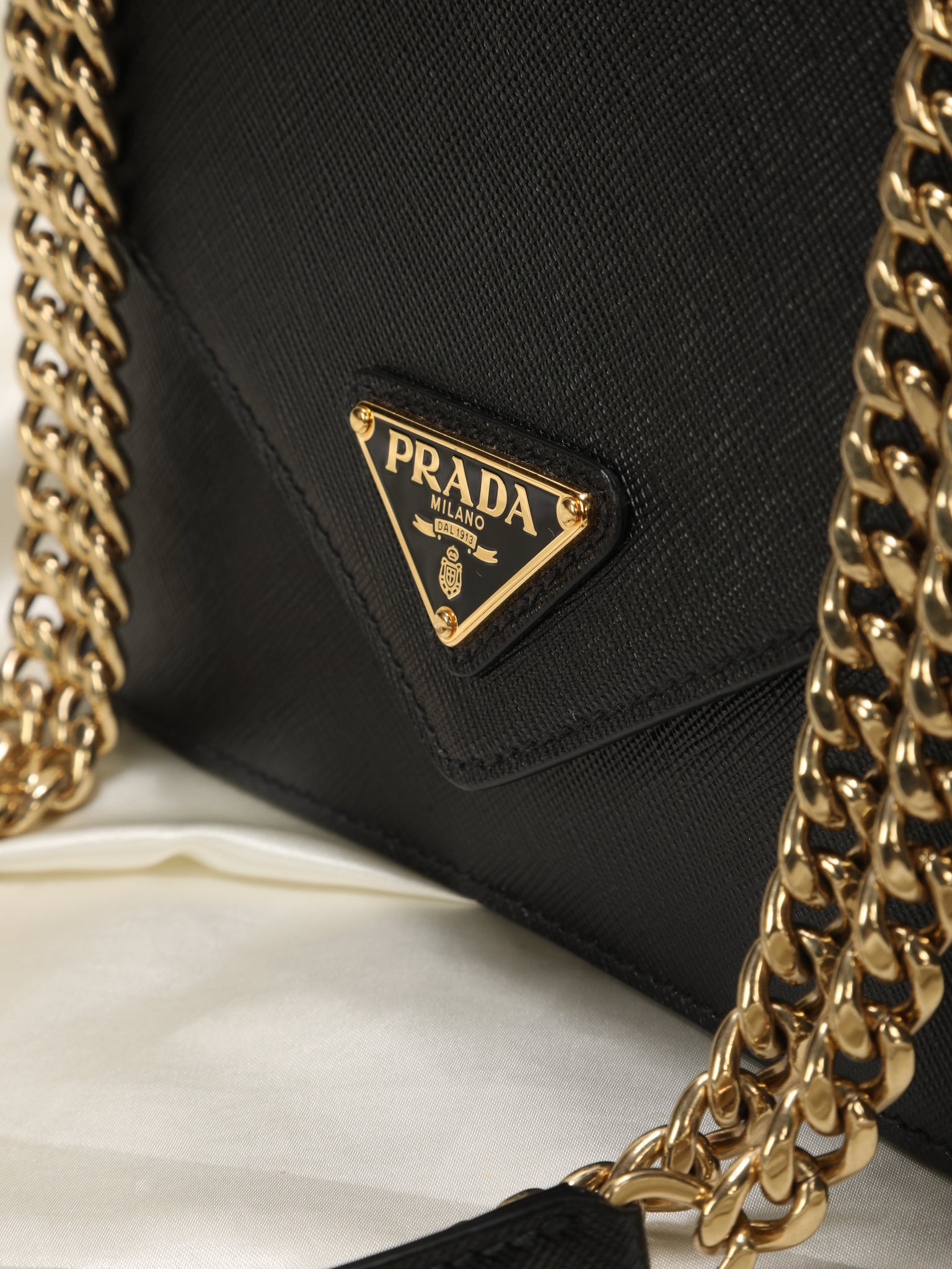 Prada Saffiano Chain Shoulder Bag – SFN
