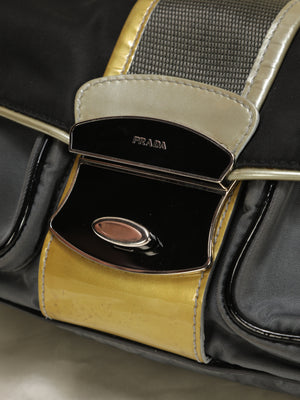 Rare Prada Nylon and Patent Two-Tone Bag