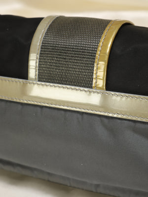 Rare Prada Nylon and Patent Two-Tone Bag