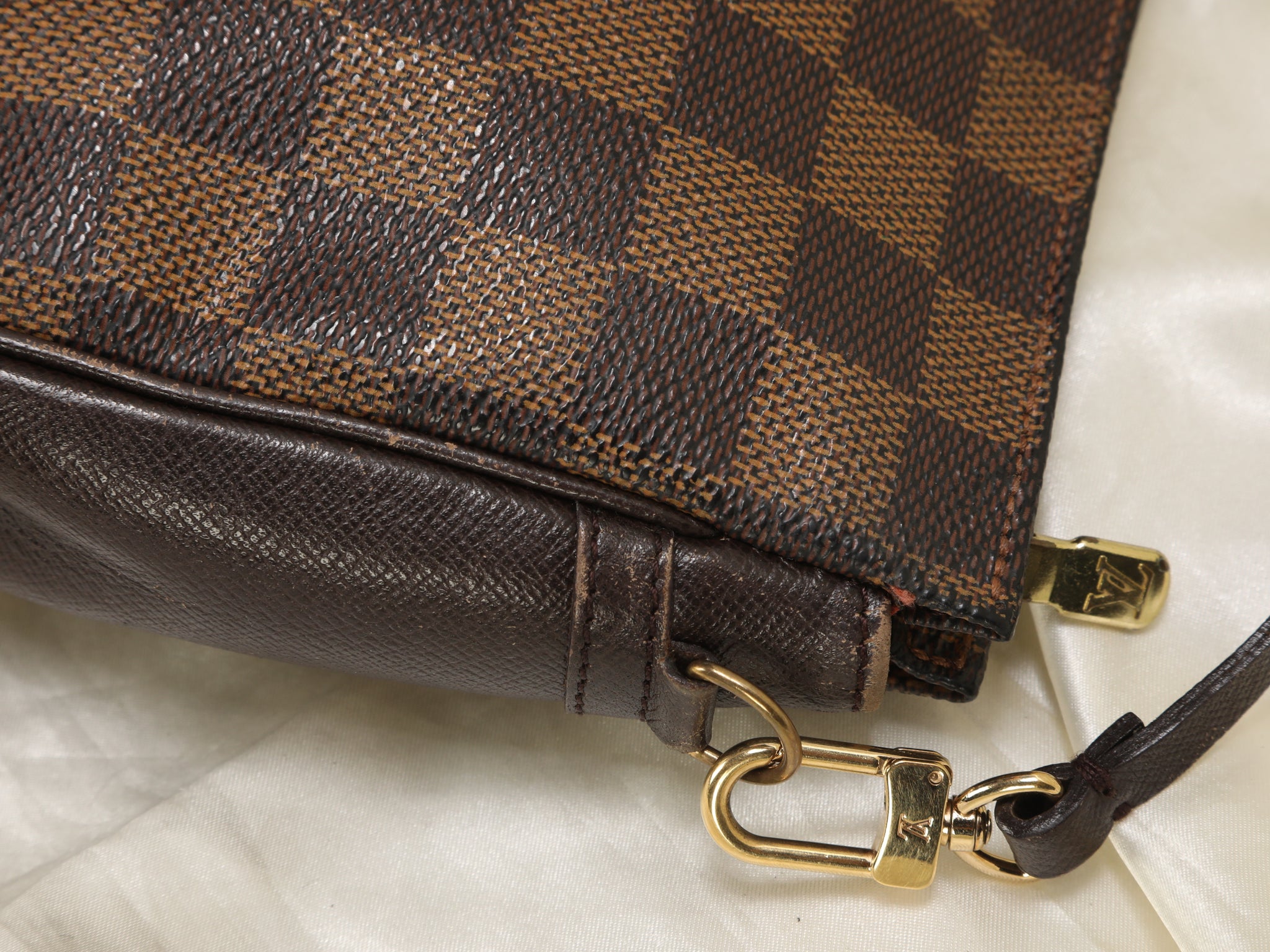 Félicie Pochette Damier Ebene in Brown - Small Leather Goods