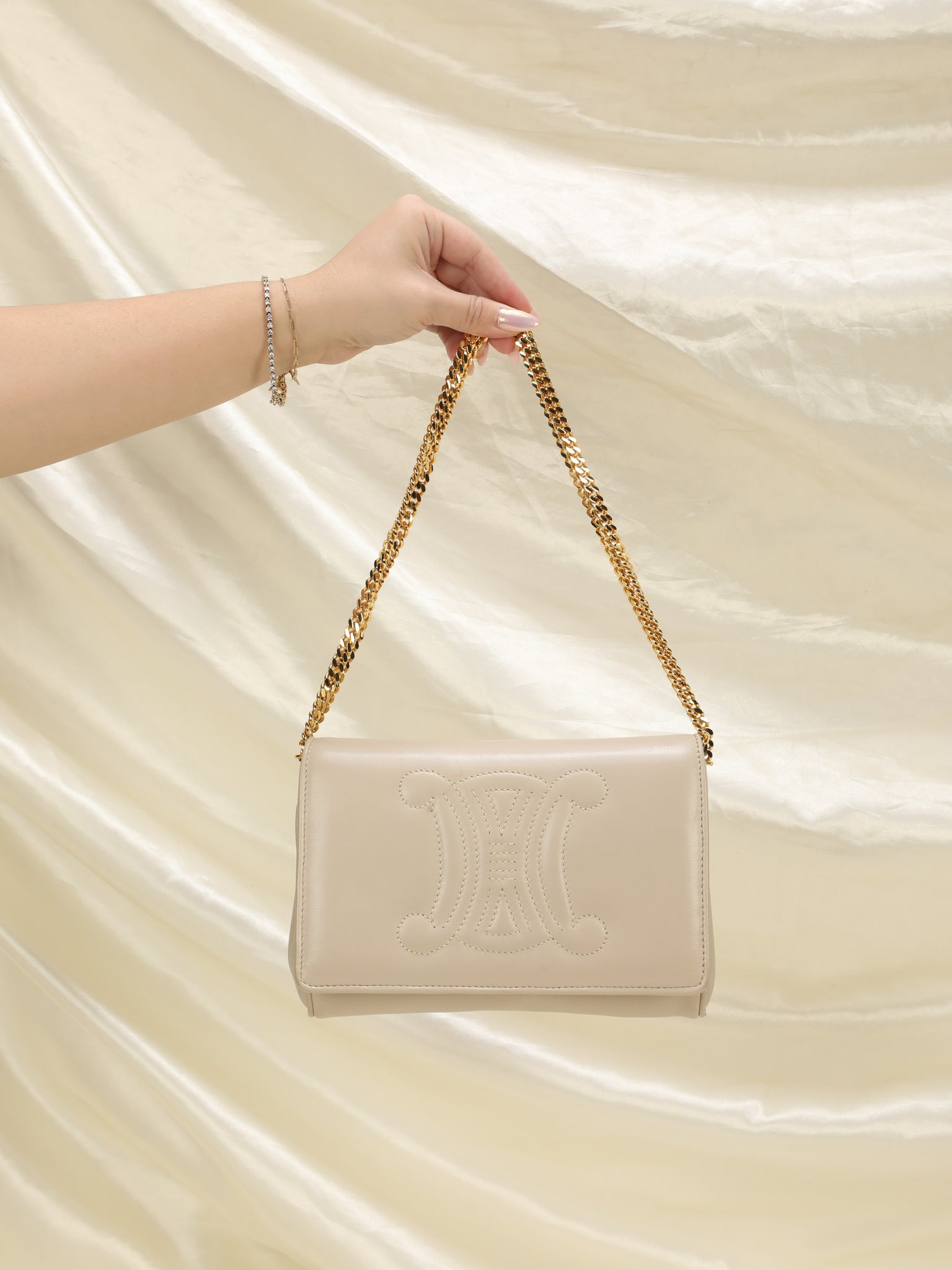 Extremely Rare Celine Triomphe Chain Shoulder Bag – SFN