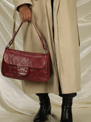 Chanel Caviar Red Shoulder Bag