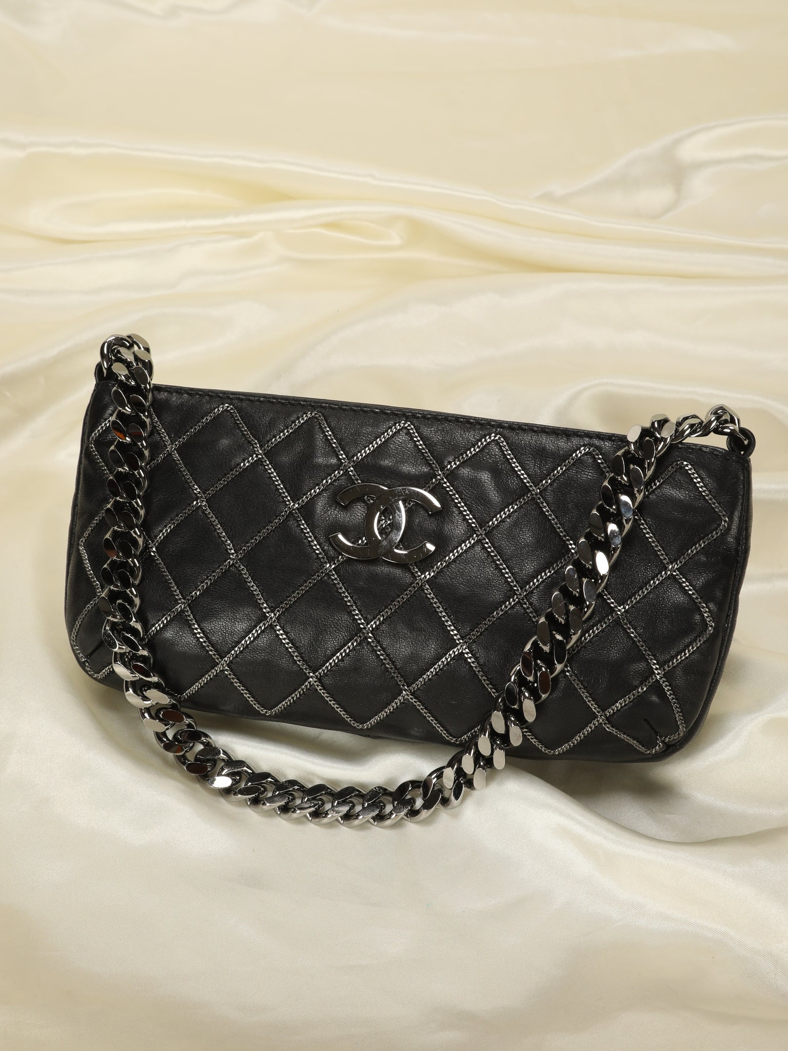 Rare Chanel Chain-Quilted Pochette