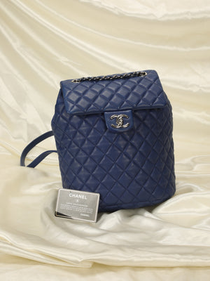 Chanel Cobalt Quilted Backpack