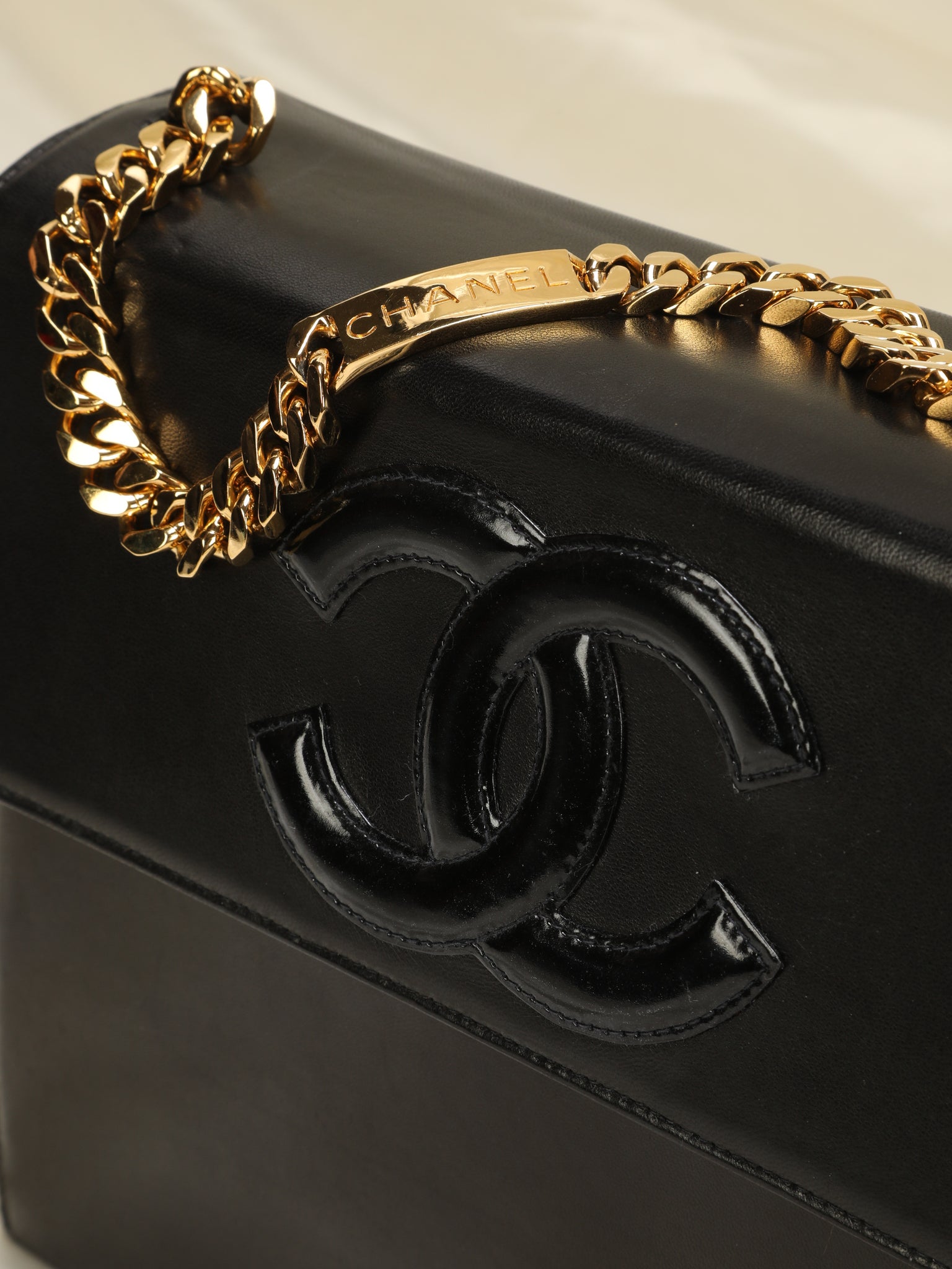 Extremely Rare Chanel Timeless Curb Chain Bag