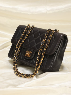 Chanel Lambskin Quilted Half Flap