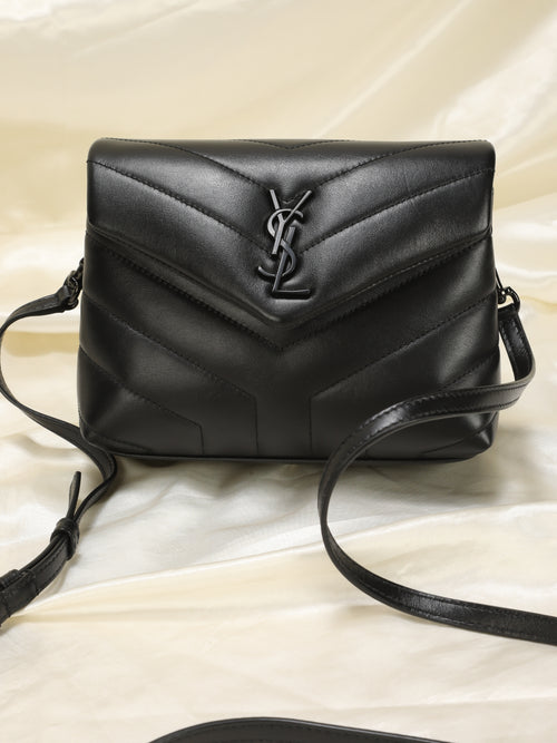 Saint Laurent Toy Loulou Black Leather Bag New