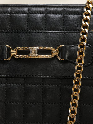 Celine Triomphe Leather Chain Tote