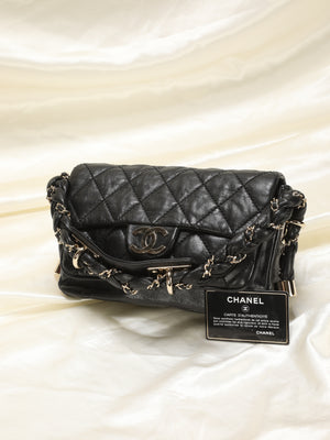 Rare Chanel Lambskin Braided Shoulder Bag