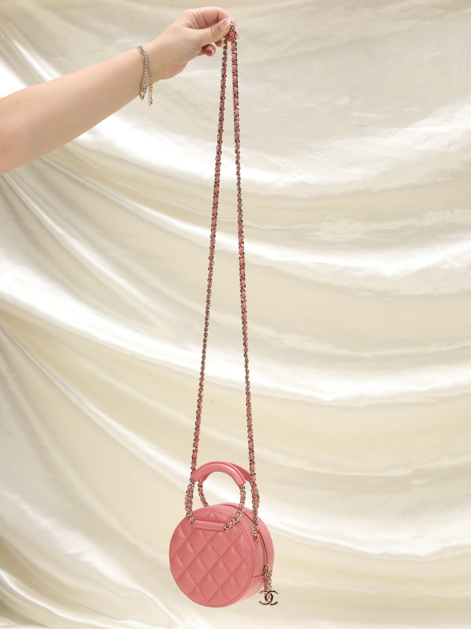 chanel round handbag