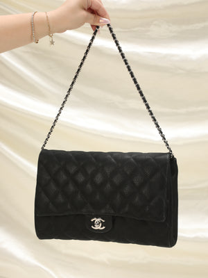 Chanel Caviar Turnlock Classic Flap