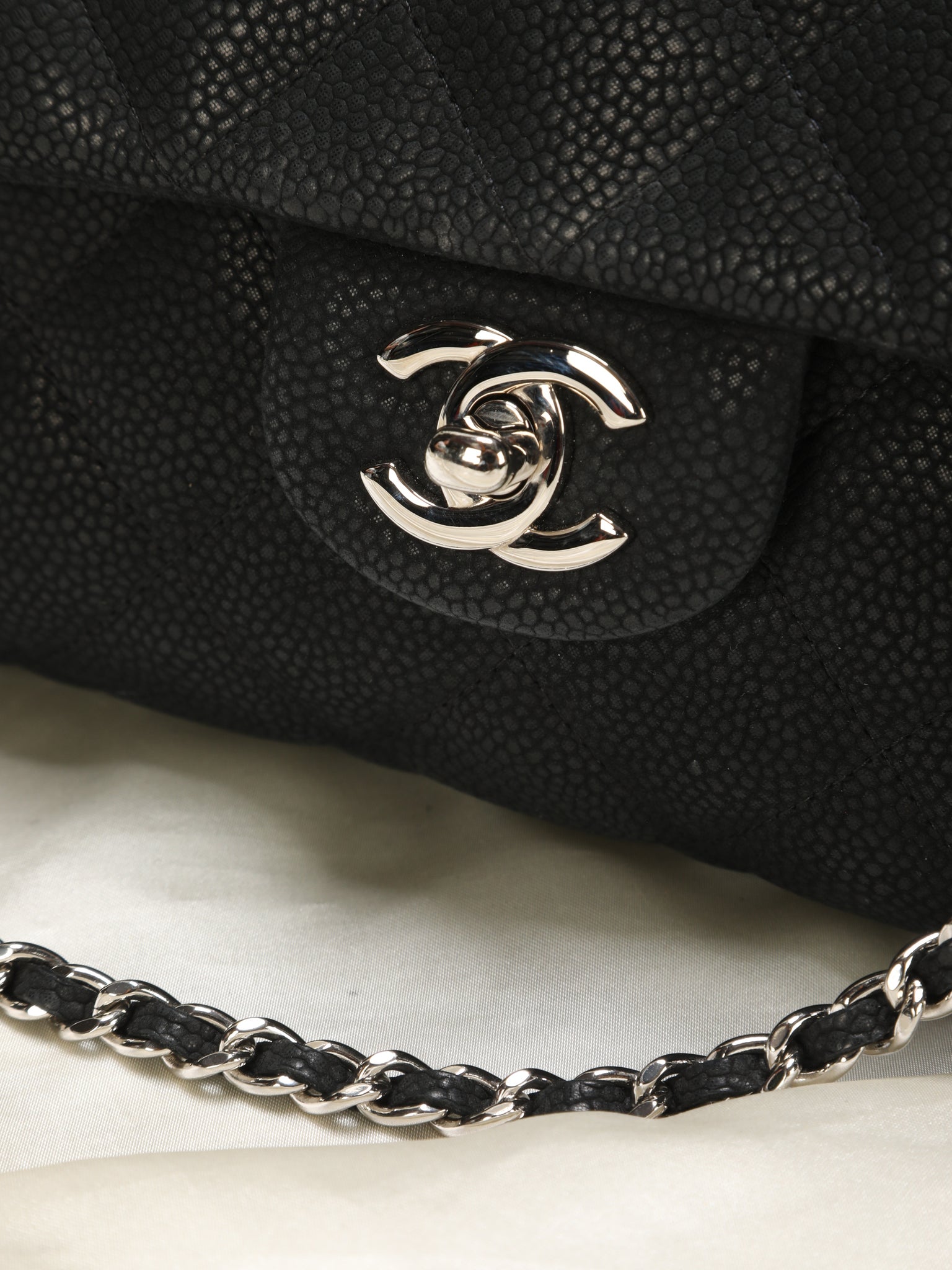 Chanel Caviar Turnlock Classic Flap